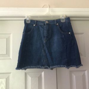 blue jean skirt